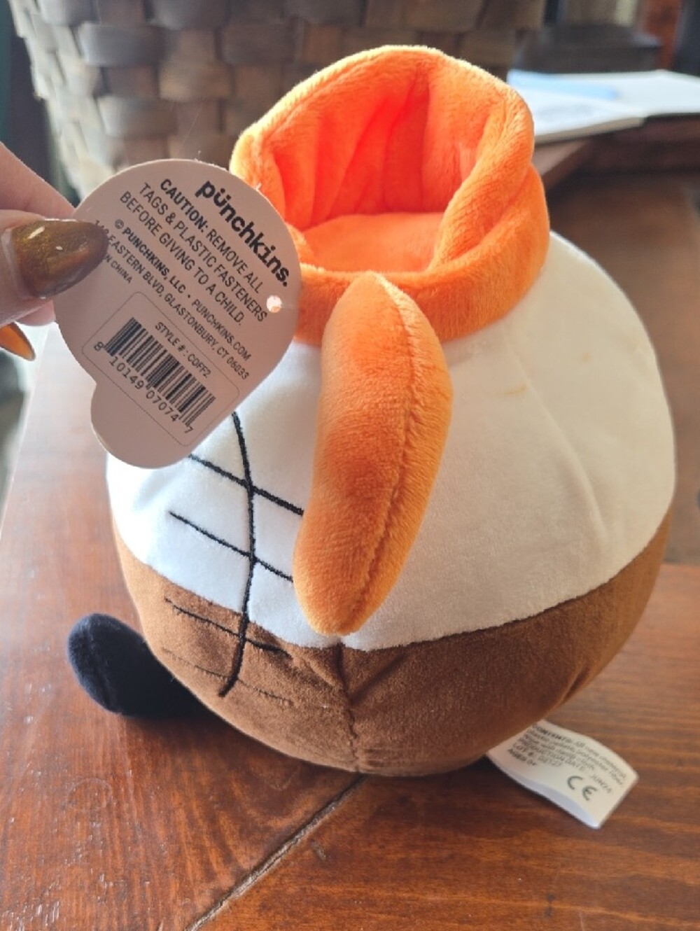 Pot Head Plush Toy - Orange, White, Brown - Picture 3 of 6
